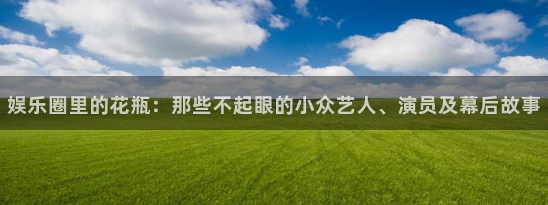 杏悦平台官网：娱乐圈里的花瓶：那些不起眼的小众艺人、演员及幕后故事