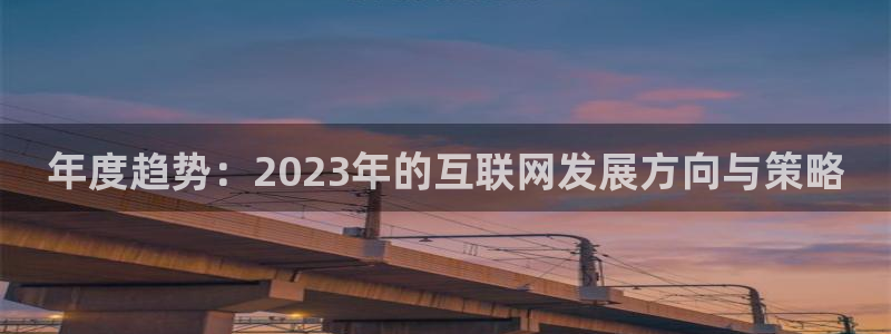 杏悦体育老板是谁：年度趋势：2023年的互联网发展方向与策略
